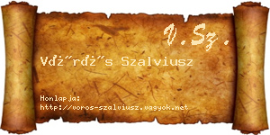 Vörös Szalviusz névjegykártya